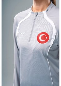 Resim Hummel Target Milli Takım Antrenman Eşofman Üstü Gri 