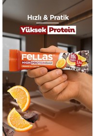 Resim Fellas Yüksek Protein Bar - Portakal & Kakao 45 G x 12 Adet 