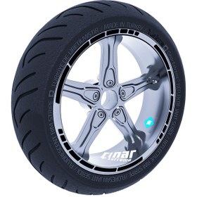 Resim Moto GP Stili Jet Siyah Jant Şeridi Sticker Çınar Extreme 