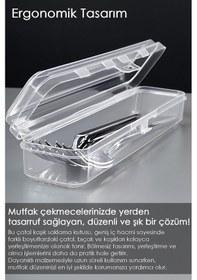 Resim 6 Adet Çatal Kaşık Bıçak Saklama Kutusu - Organizer Kaşıklık Taşıma Kabı Çok Amaçlı Düzenleyici 