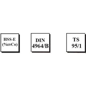 Resim Mte 8x8x80 Hss-co10 Torna Kalemi Dın 4964/b 