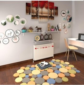 Resim Kenzlife Petek Üstü Raf Dresuar Golden Boy Gri 090 24 Üçlü Kitaplık Duvar Rafı 090 Cm Uzunluk Gri 