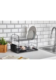 Resim 956 İKİ KATLI KAŞIKLIKLI TABAKLIK SİYAH Siyah 