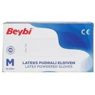 Resim Beybi Muayene Eldiveni Lateks Pudralı 100 Adet Beyaz - Medium / No.8 