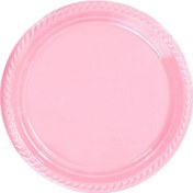 Resim Tabak Plastik 22 Cm (25 Adet) Pembe 