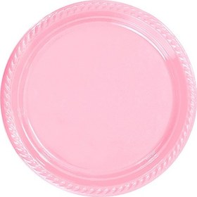 Resim Tabak Plastik 22 Cm (25 Adet) Pembe 