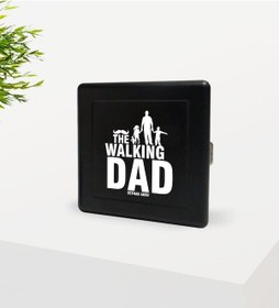 Resim Kişiye Özel The Walking Dad Tasarımlı Siyah Metal Sigara Tabakası N11.2016 