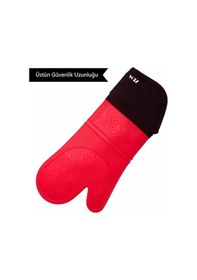 Resim Profesyonel Silikon Fırın Eldiveni, Kırmızı, Zem 
