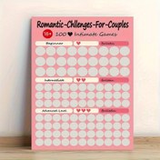 Resim 100 Soru Romantik Çift Oyunu Posteri - 30.48x40.64 cm Çerçevesiz Tuval Baskı, Pembe Arka Plan ve Kalp İkonları, Başlangıçtan İleri Sevişme Testi, Sevgililer Günü Hediyesi, Ev Dekoru 