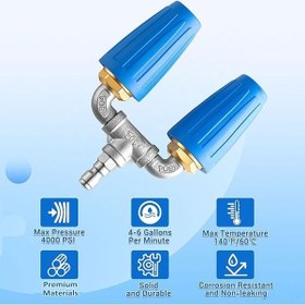 Resim Pazly Yüksek Basınçlı 360 Döner Çift Turbo Nozul - 4000 Psı, 4-6 Gpm, Dayanıklı Pirinç, Kullanışlı Ve Güçlü Temizleme 