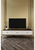 Resim 180 CM ZEUGMA MDF MEBRAN KAPAK EKRU CEVİZ GOLD 