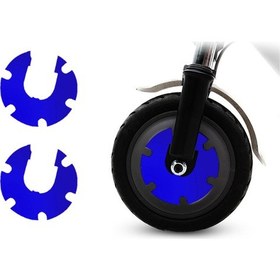 Resim Yuntech01 M365 Pro İçin Mavi Pvc Motor Güneş Işığı Yansıtan, Su Geçirmez Kayıp Dayanıklı Kaykay Sticker Seti 