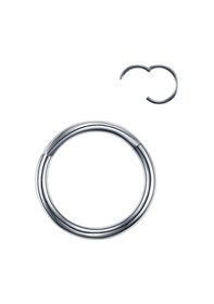 Resim Gümüş Helix Kararmaz - Kıkırdak Paslanmaz Cerrahi Çelik Piercing Halka 3172 Renk Tam Tragus Çelik Çelik 