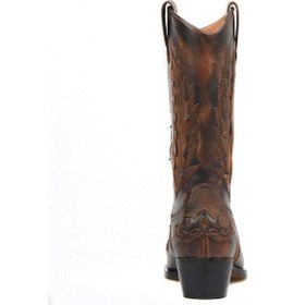 Resim Footcourt Kahverengi Deri Kadın Kovboy Çizmesi (Kızıl) 