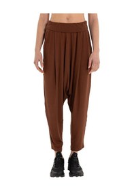 Resim Inguz Beli Katlanabilir Yoga Şalvar Kahverengi 