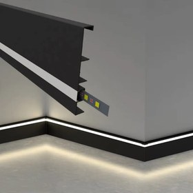 Resim LED'li Süpürgelik Profili - 100MM / SİYAH 