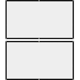 Resim 2 Adet Projektör 150 "katlanabilir Ekran Ev Sineması Seyahat Kapalı (Yurt Dışından) 