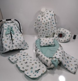 Resim Balamira Yeşil Kelebek 7 Li Babynest Seti 