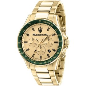Resim Maserati R8873640005 Tachymeter Fonksiyonlar Aktif Takvimli Çelik Kasa Çelik Kordon Altın Renk Erkek Kol Saati Çok Renkli 