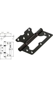 Resim Sofuoğlu Kelebek Yönsüz Menteşe 10CM (Boyalı) Mat Siyah 2mm 