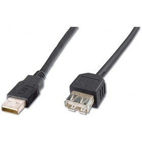 Resim USB 2.0 Uzatma Kablosu, USB A Erkek - USB A Dişi, 1.80 metre, AW 