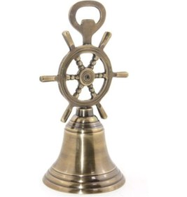 Resim Büro Ev Ofis Dekoru İçin Pirinç Yapım Dümenli Stil El Çanı 