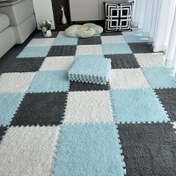 Resim 24 adet, Kalınlaştırılmış Peluş Patchwork Halı, Yatak Odası Gardırop Oturma Odası Yüzen Pencere Pet Mat, Kiralık Ev Zemin Matı, Yıkanabilir ve Kesilebilir 