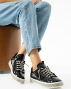 Resim PARİS Kadın Siyah Taşlı Ortopedik Sneaker 