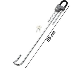 Resim Baston Kilit Çelik Gövde Anahtarlı Direksiyon Kilidi 