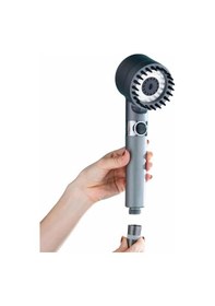 Resim Duş Başlığı Yüksek Basınçlı Masaj Taraklı 3 Kademeli Çok Renkli 