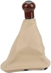 Resim Yctze Çoğu Araçla Uyumlu Araba Şık Otomobil Parçaları Aksesuarı Için Kapaklı Vites L Topuzu Ile Premium PU Deri Vites Topuzu (6. vites) 