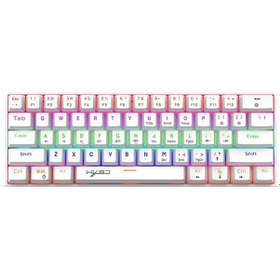Resim Hxsj V900 Kablolu 61 Tuşlu Kompakt Mekanik Klavye Rgb 