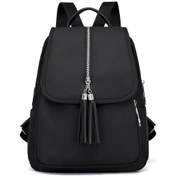 Resim Gajeena Kadınlar İçin Siyah Nylon Oxford Çanta, Anti-hırsızlık Cep Ve Tassel Tasarımı, Seyahat-spor-günlük Kullanim, Geniş Bölmeli Sırt Çantası Siyah 