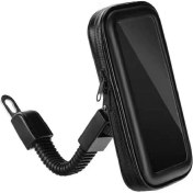 Resim ZHKJ Shop Açık Sürme Motosiklet Bisiklet Su Geçirmez Cep Telefonu Braketi, Stil: Motosiklet 6.3 Inç Siyah(Yurt Dışından) 