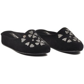 Resim Pierre Cardin Siyah Hafif Tekstil Kadın Önü Kapalı Ev Terliği Pc-55374 Z Siyah 