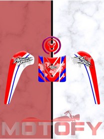 Resim Honda Africa Twin 2016-2024 Uyumlu Tank Pad Set Kırmızı Mavi 