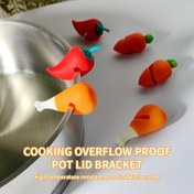 Resim 1/3 Adet Silikon Yaratıcı Taşma Önleyici Tencere Askısı, Yüksek Sıcaklığa Dayanıklı Malzeme, Günlük Kullanım İçin Uygun Porridge/Sütlü Çorba Isıtma Kapaklı Tava Kapağı, Yiyecek ve Çorbayı Taşımayı Önler 