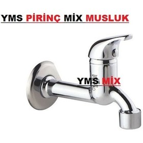 Resim Yms Mix Kısa Musluk Aç Kapa Musluk Pirinç Krom 