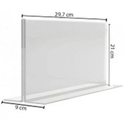 Resim soylu pleksi A4 T Tipi Yatay Föylük Broşürlük Şeffaf Pleksi - 5'li Paket Sv171-2 