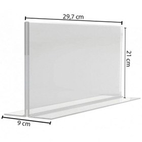 Resim soylu pleksi A4 T Tipi Yatay Föylük Broşürlük Şeffaf Pleksi - 5'li Paket Sv171-2 