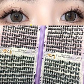 Resim 512 Kümelenmiş Doğal & Anime Tarzı DIY Takma Kirpikler, Kıvırcık & Kabarık 13mm Uzunluk, Başlangıçlar İçin Kolay Uygulanır, Yeniden Kullanılabilir, Güzellik & Kişisel Bakım 