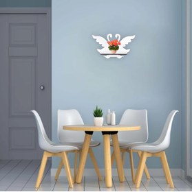 Resim Notpa Kuğu Figürlü Ahşap Lazer Kesim Duvar Raf Ve Süsü 