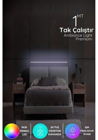 Resim Led Abajur Işık Uzaktan Kumandalı Rgb 4 Animasyon 16 Renk Beyazgün Işığı 