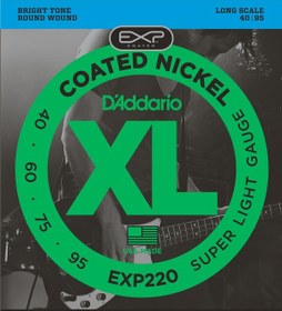 Resim Bas Gitar Tel Seti. 40-95. Coated Nıckel. Super Lıg Exp220 
