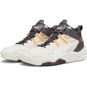 Resim Puma Erkek Basketbol Ayakkabı Beyaz/koyu Kömür 