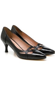 Resim Kadın Topuklu/ Stiletto MAR-25Y-133-782 John May Siyah-Siyah Yılan 