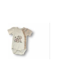 Resim 3-6 6-9 9-12 Ay Minik Sincap Nakışlı Şapkalı Uzun Kollu Zıbınlı 3lü Kız Bebek Takımı Kahverengi Kahverengi 