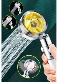 Resim Duş Başlığı Turbo Pervaneli Serinletici Tasarım Gri 