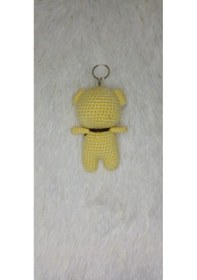 Resim Amigurumi Ayıcık Anahtarlık Sarı 