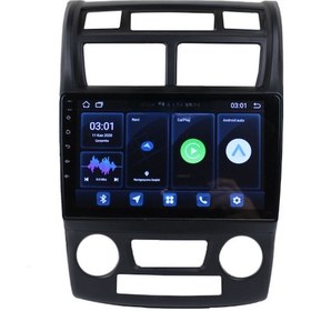 Resim Kia Sportage Old 2005-2010 Siyah Renk 9 İnç 6-64 Pro Model Qled Ekran 9" 